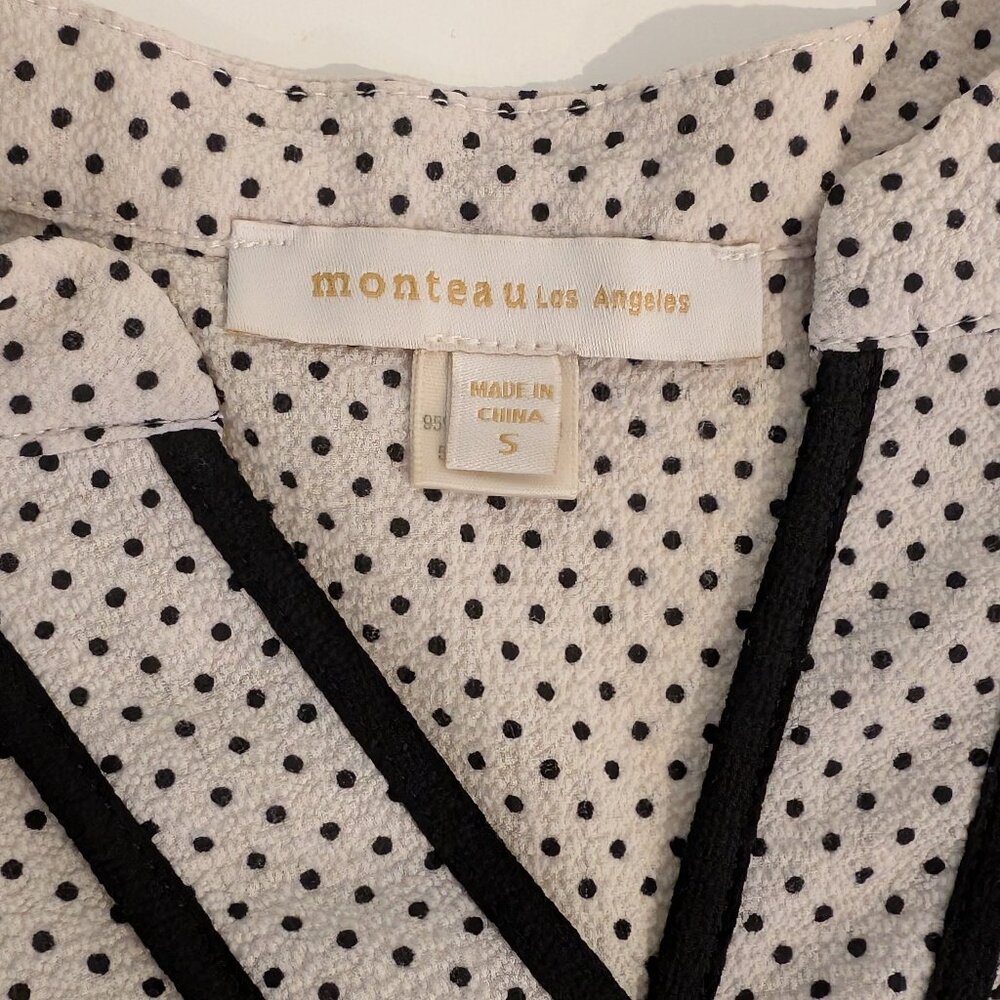 Monteau Los Angeles Polka Dot Blouse - Picture 3 of 3